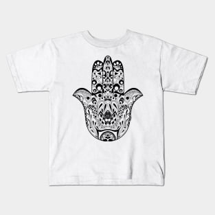 sutra mandala hand of god ecopop with mexican patterns Kids T-Shirt